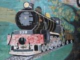 Lumsden mural of Kingston Flyer