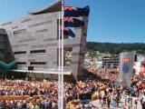 Crowds on Te Papa’s opening day