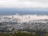 Dust clouds caused by the 22 February earthquake