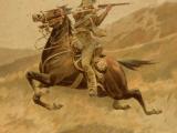 A tight corner, a New Zealander, painting, circa 1900