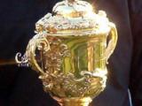 David Kirk kisses the Webb Ellis Cup, 1987