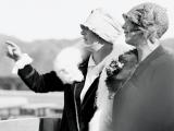Laura Hood and Dorothy Moncrieff wait for their husbands