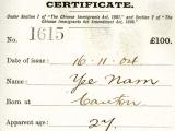 Poll tax certificate