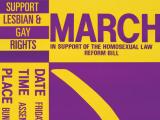 Poster supporting the Homosexual Law Reform Bill