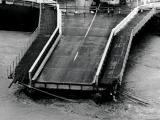 Bridge washout at Wairoa after Cyclone Bola