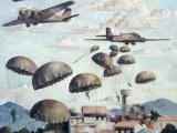 Painting of the German airborne invasion of Crete, 1941