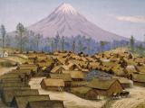 Parihaka settlement painted by George Clarendon Beale, c. 1881
