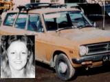 Mona Blades and the orange Datsun car she was reportedly last seen in