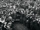 Sir Joseph Ward drives the last spike in the North Island’s main trunk line