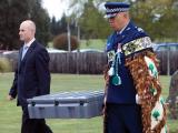 Police return the recovered medals to the National Army Museum