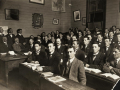 Discharged soldiers in the classroom