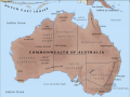 Map of Australia in 1914