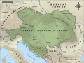 Map of the Austro-Hungarian Empire in 1914
