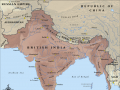 Map of British India in 1914