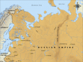 Map of the Russian Empire in 1914