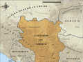 Map of the Kingdom of Serbia in 1914