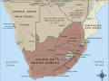Map of South Africa in 1914