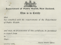 Smallpox vaccination certificate