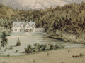 Painting of Cheviot Hills homestead, 1870s