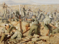 1990 painting of the battle of Chunuk Bair by Ion G. Brown