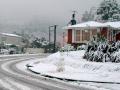 Snow in the Upper Hutt suburb of Pinehaven