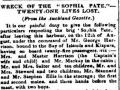 Newspaper report on the Sophia Pate shipwreck, October 1841