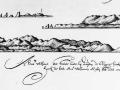 Sketch of Cape Foulwind in 1642