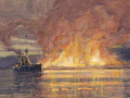 The evacuation of Suvla Bay by Geoffrey Allfree