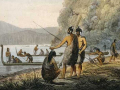 Painting of Queen Charlotte's Sound in 1777