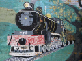 Lumsden mural of Kingston Flyer