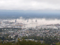 Dust clouds caused by the 22 February earthquake