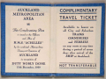 <em>Achilles</em> complimentary travel ticket