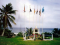Avatele war memorial on Anzac Day, 2001
