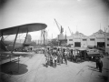 Richard E. Byrd's plane on Pipitea Wharf, Wellington