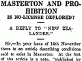 The no-license debate in Masterton