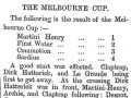 Martini Henry wins 1883 Melbourne Cup