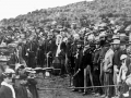 Turning the 'first sod' of the Temuka-Timaru railway, 1871