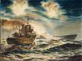 HMNZS <em>Kiwi</em> attacking submarine