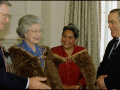 Queen Elizabeth meeting Queen Te Atairangikaahu in 1995