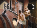 Cleaning boilers on HMNZS <em>Breeze</em>
