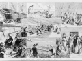 Life on board immigrant ship (sketch)