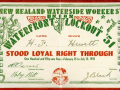 Watersiders' loyalty card, 1951