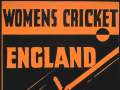 Women's cricket poster from the first test