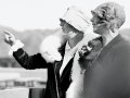 Laura Hood and Dorothy Moncrieff wait for their husbands