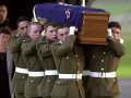 The casket of Private Leonard Manning arrives in New Zealand