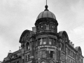 Art Nouveau styled corner building with 'Public Trust Office' sign