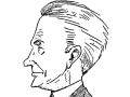 Newspaper caricature of Daniel Cooper
