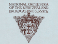 Programme cover titled: National Orchestra of the New Zealand Broadcasting Service