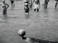 Opo the dolphin and admirers, Opononi, 1956