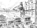 Cartoon about the 'Yellow Peril' threat to New Zealand, 1907